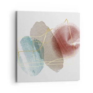 Cuadro sobre lienzo - Impresión de Imagen - Abstracción coral del espacio - 70x70 cm