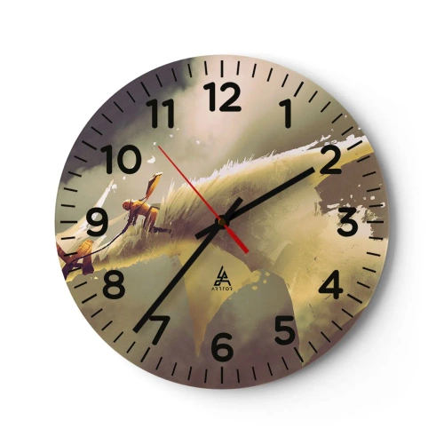Reloj de pared - Reloj de vidrio - Al rescate - 40x40 cm