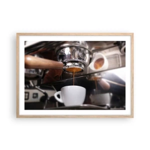 Póster en marco roble claro - El mejor momento del día - 70x50 cm