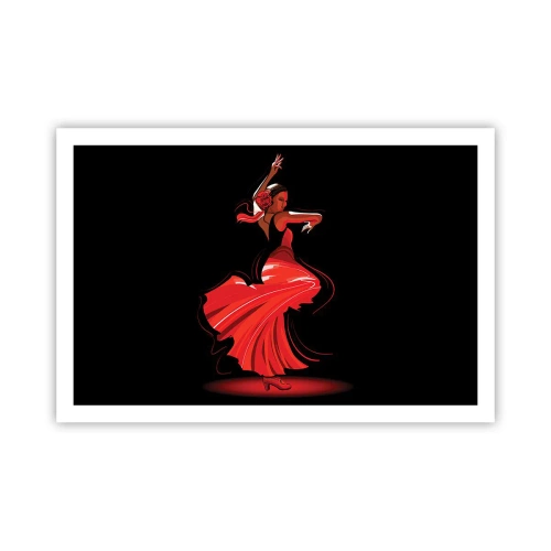 Póster - El espíritu ardiente del flamenco - 91x61 cm