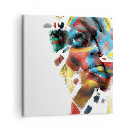 Cuadro sobre lienzo - Impresión de Imagen - Una personalidad colorida - 60x60 cm