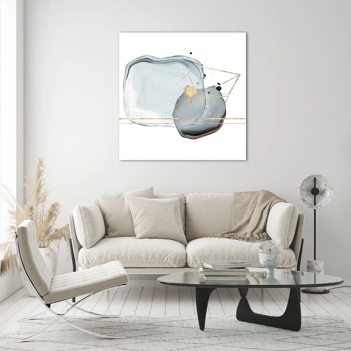 Cuadro sobre vidrio - Impresiones sobre Vidrio - Un estudio de gotas - 70x70 cm