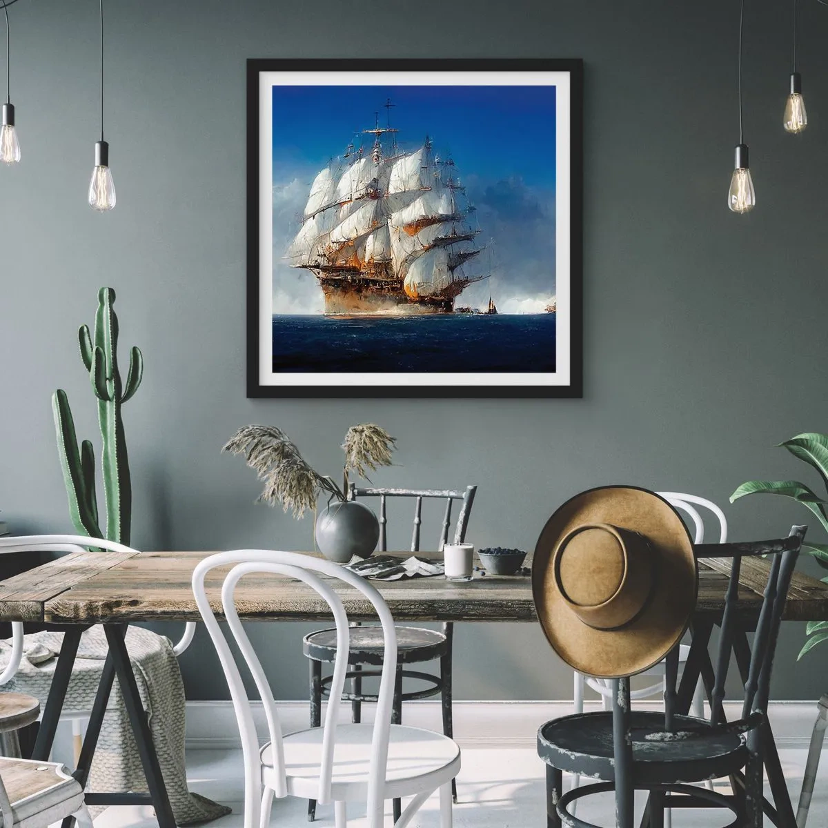 Póster en marco negro - La gran gloria - 50x50 cm