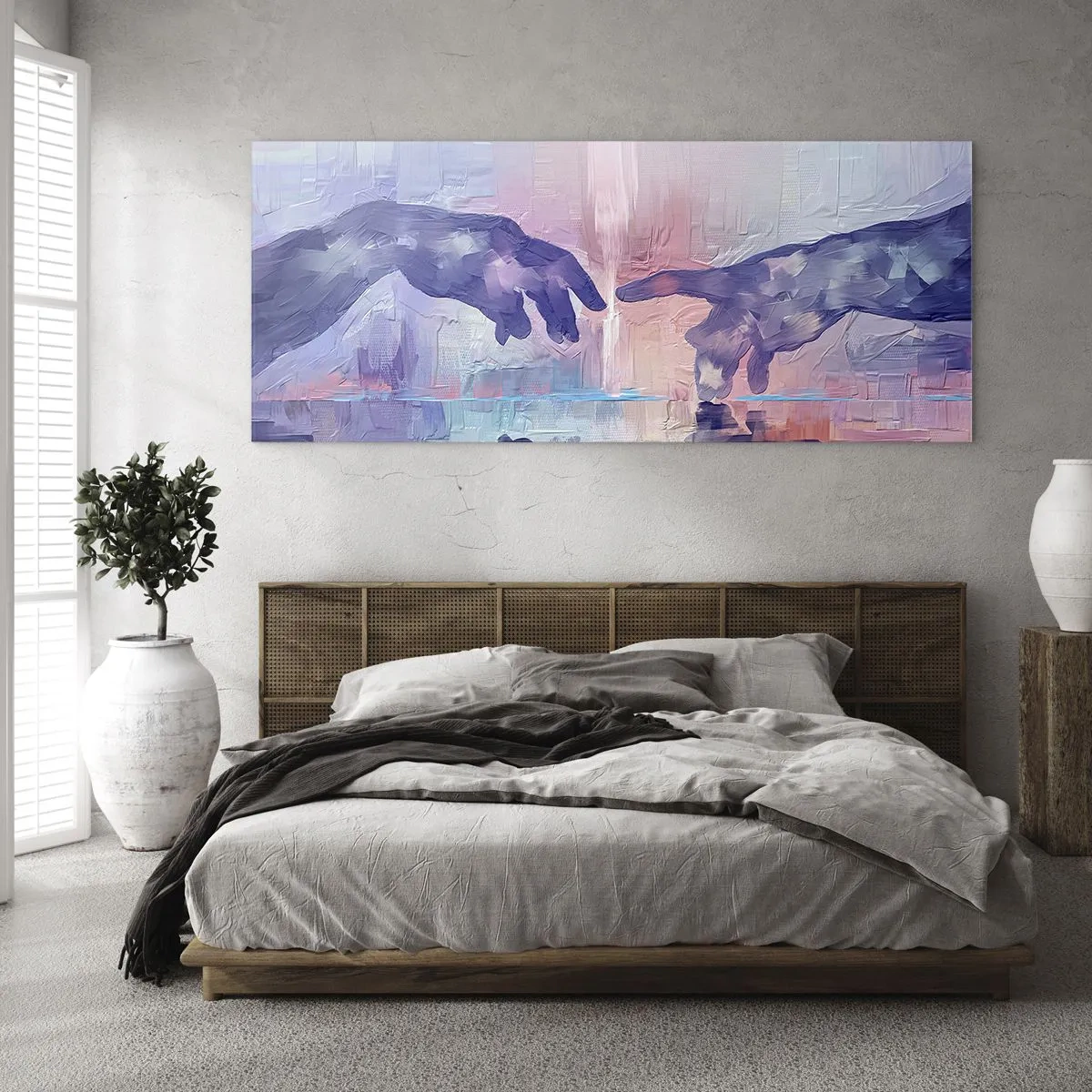 Cuadro sobre vidrio - Impresiones sobre Vidrio - Chispa divina de vida - 100x40 cm
