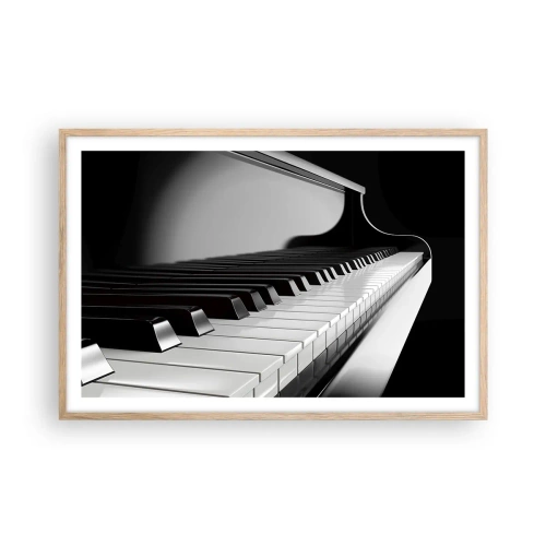 Póster en marco roble claro - Armonía musical - 91x61 cm