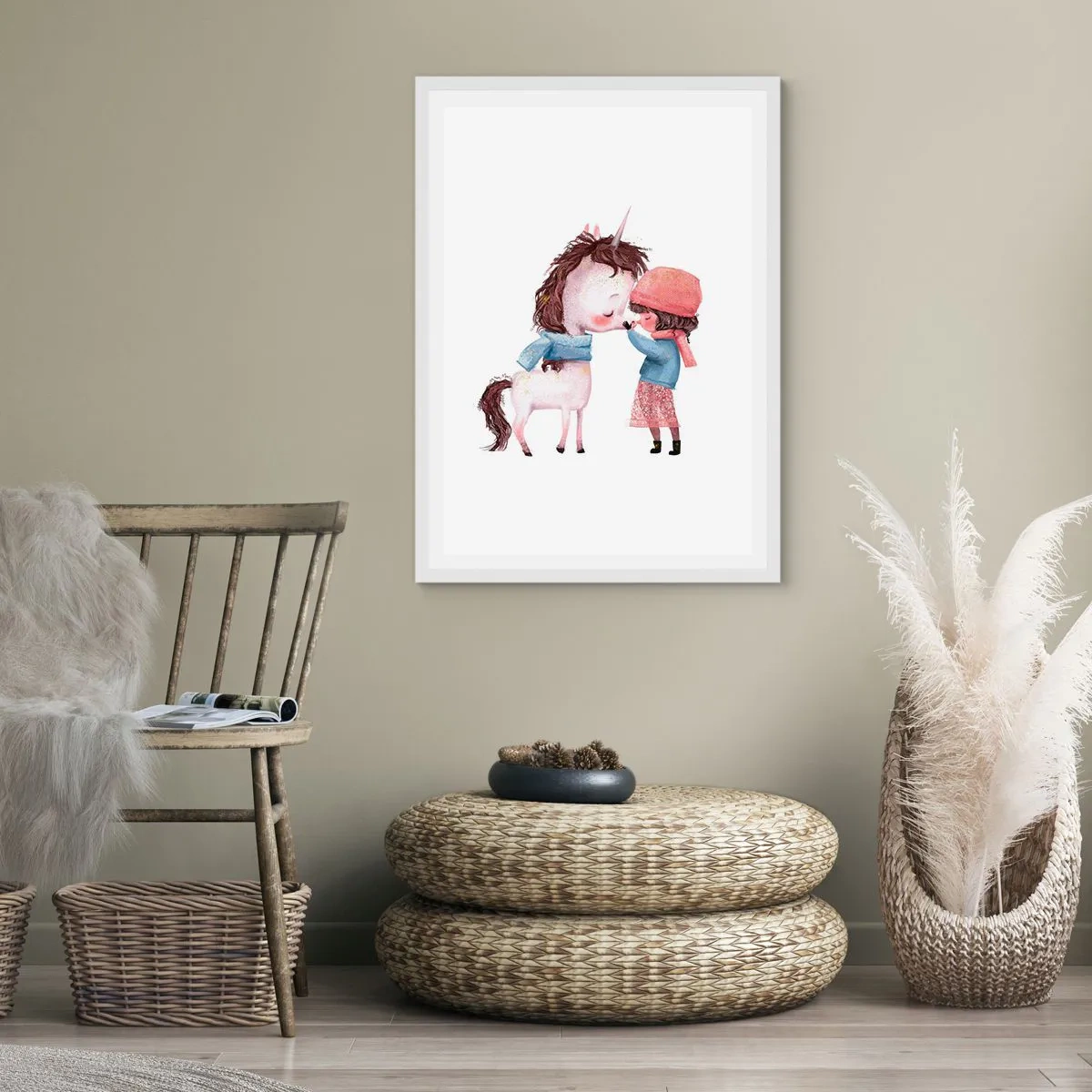 Póster en marco blanco - Un cuento de invierno - 50x70 cm