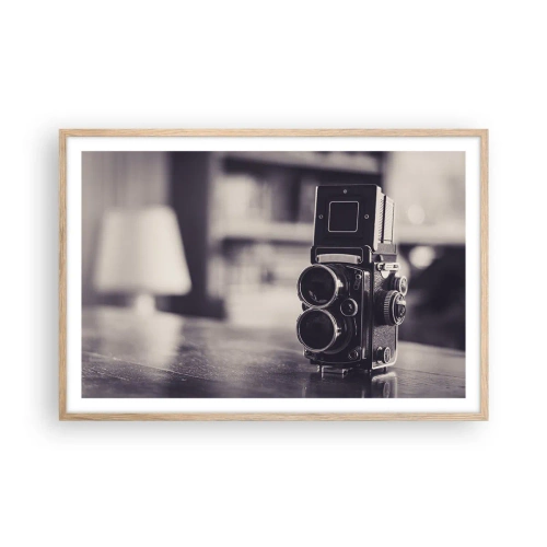 Póster en marco roble claro - La magia de la fotografía antigua - 91x61 cm