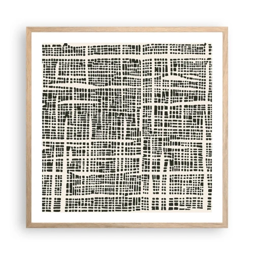 Póster en marco roble claro - Composición del tejido - 60x60 cm