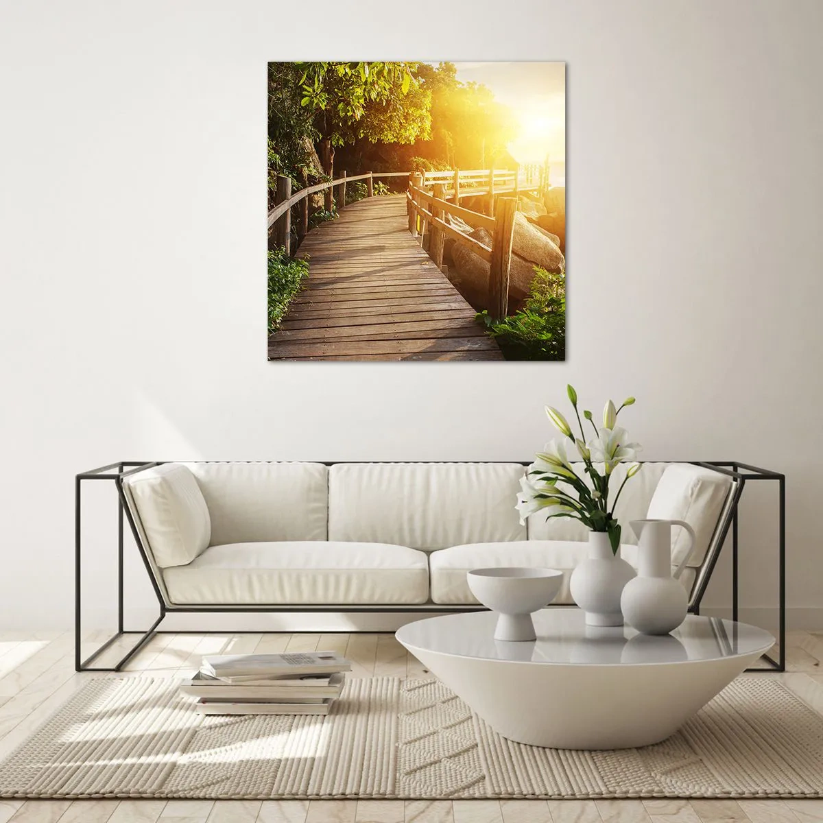 Cuadro sobre vidrio - Impresiones sobre Vidrio - Otra curva, otra maravilla - 60x60 cm