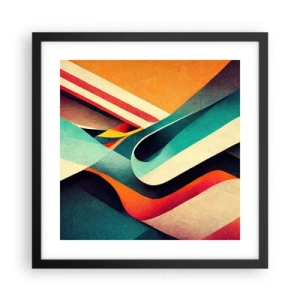 Póster en marco negro - Composición intensa - 40x40 cm