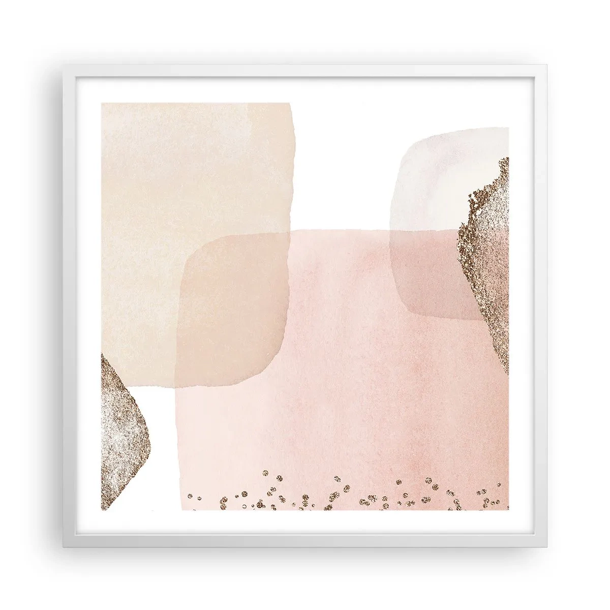 Póster en marco blanco - Una mirada a través del color - 60x60 cm