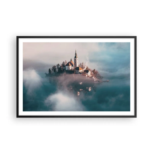 Póster en marco negro - Isla de los sueños - 91x61 cm