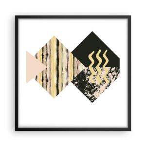 Póster en marco negro - No es tan sencillo - 50x50 cm