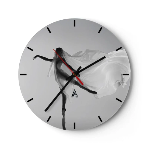Reloj de pared - Reloj de vidrio - Ligereza y gracia - 40x40 cm