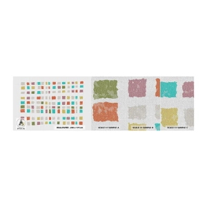 Muestra de fotomural Premium Canvas - Juego desconocido - Pastel, Cuadrícula, Minimalismo - 100x30 cm