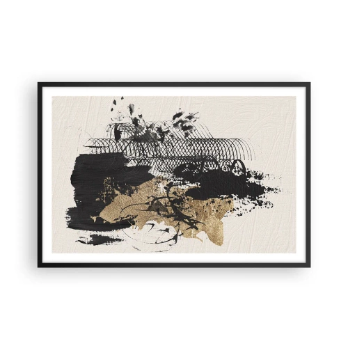 Póster en marco negro - Composición con pasión - 91x61 cm