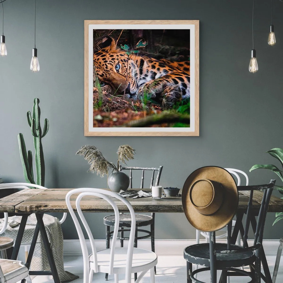 Póster en marco roble claro - Confía en mí - 40x40 cm