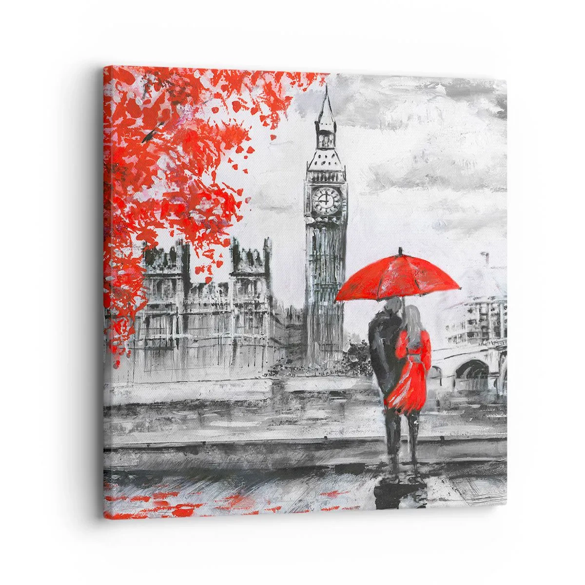 Cuadro sobre lienzo - Impresión de Imagen - Londres enamora - 30x30 cm