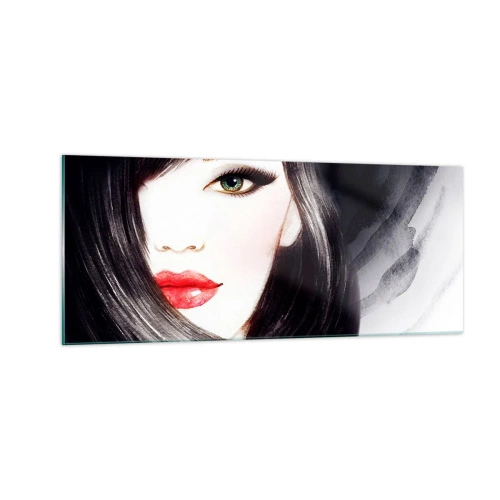 Cuadro sobre vidrio - Impresiones sobre Vidrio - Mirada de zafiro - 100x40 cm