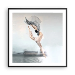 Póster en marco negro - En el arrebato de la danza - 60x60 cm