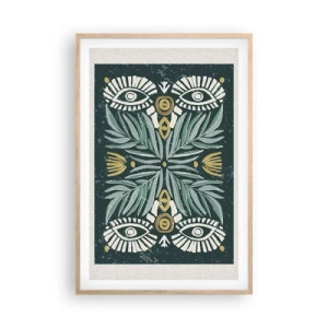 Póster en marco roble claro - Como un recorte folclórico - 61x91 cm
