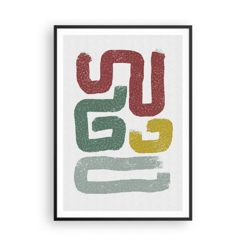 Póster en marco negro - En un idioma desconocido - 70x100 cm