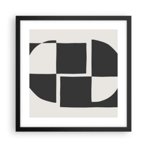 Póster en marco negro - Antítesis - síntesis - 40x40 cm