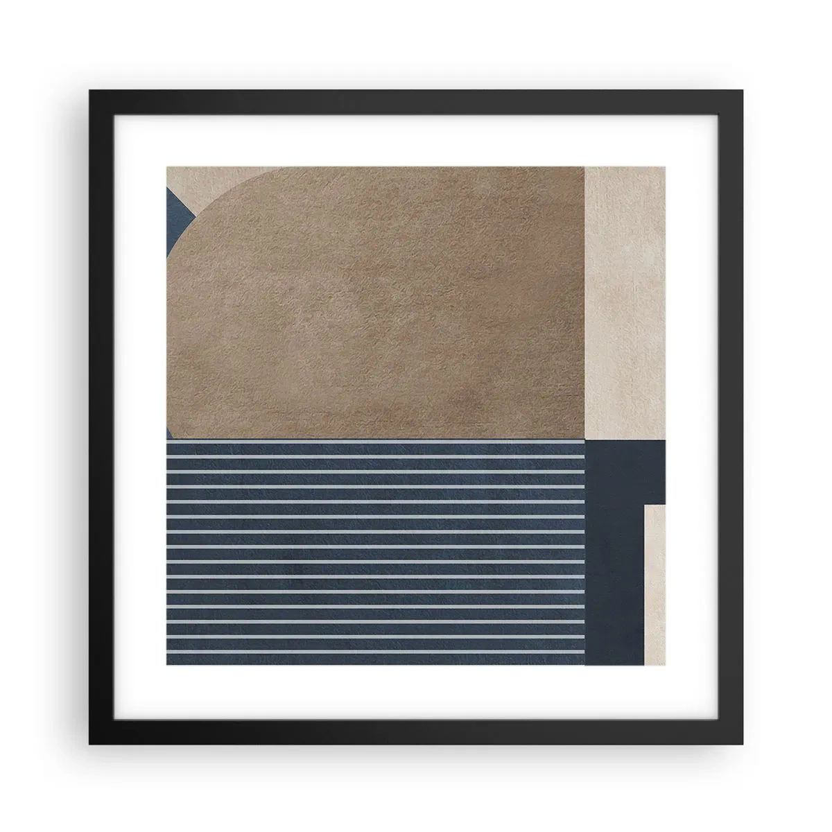 Póster en marco negro - Composición de sencillez y redondez - 40x40 cm