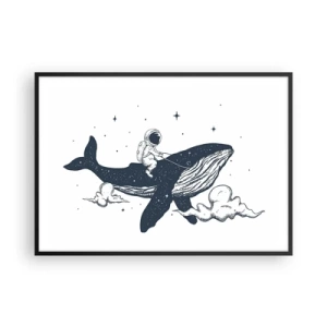 Póster en marco negro - Una aventura cósmica - 100x70 cm