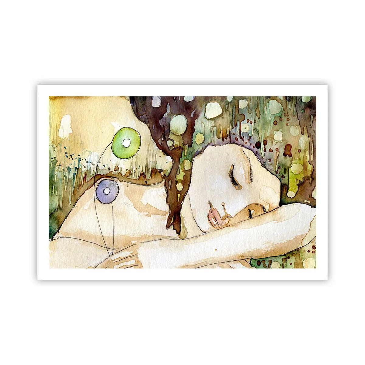 Póster - Sueño esmeralda y violeta - 91x61 cm