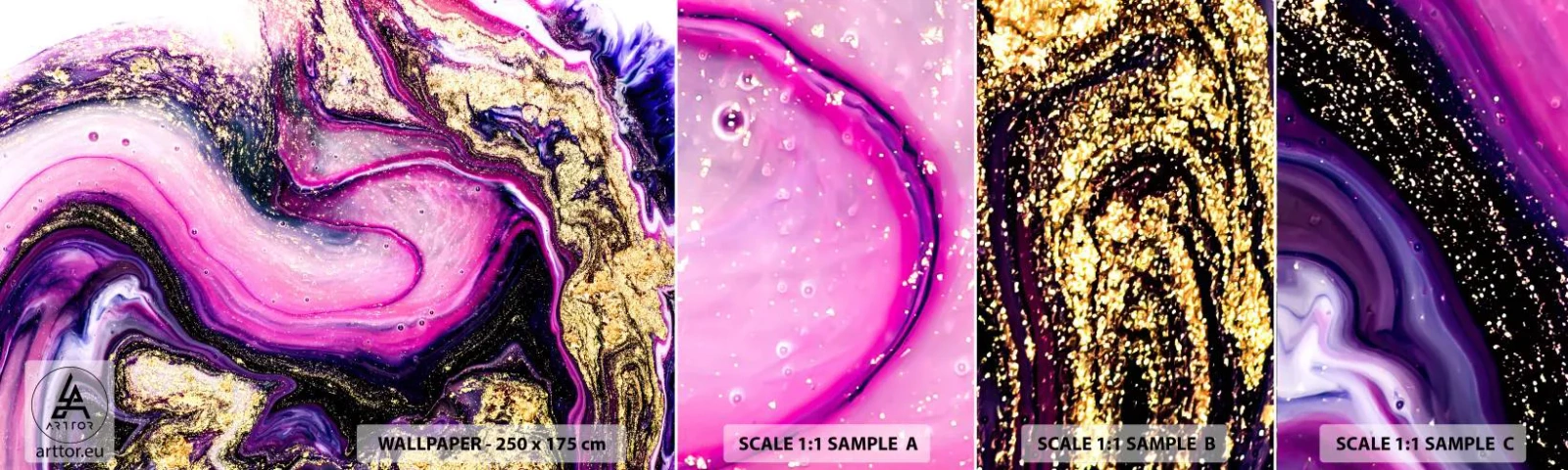 Muestra De Fotomural Standard Eco - Un momento abstracto - Abstracción, Pedazo, Patrón moderno - 100x30 cm