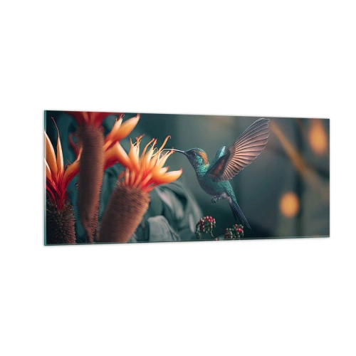 Cuadro sobre vidrio - Impresiones sobre Vidrio - Una vida verdaderamente colorida - 100x40 cm