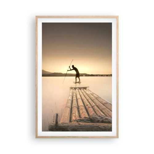 Póster en marco roble claro - Antes del descanso - 61x91 cm