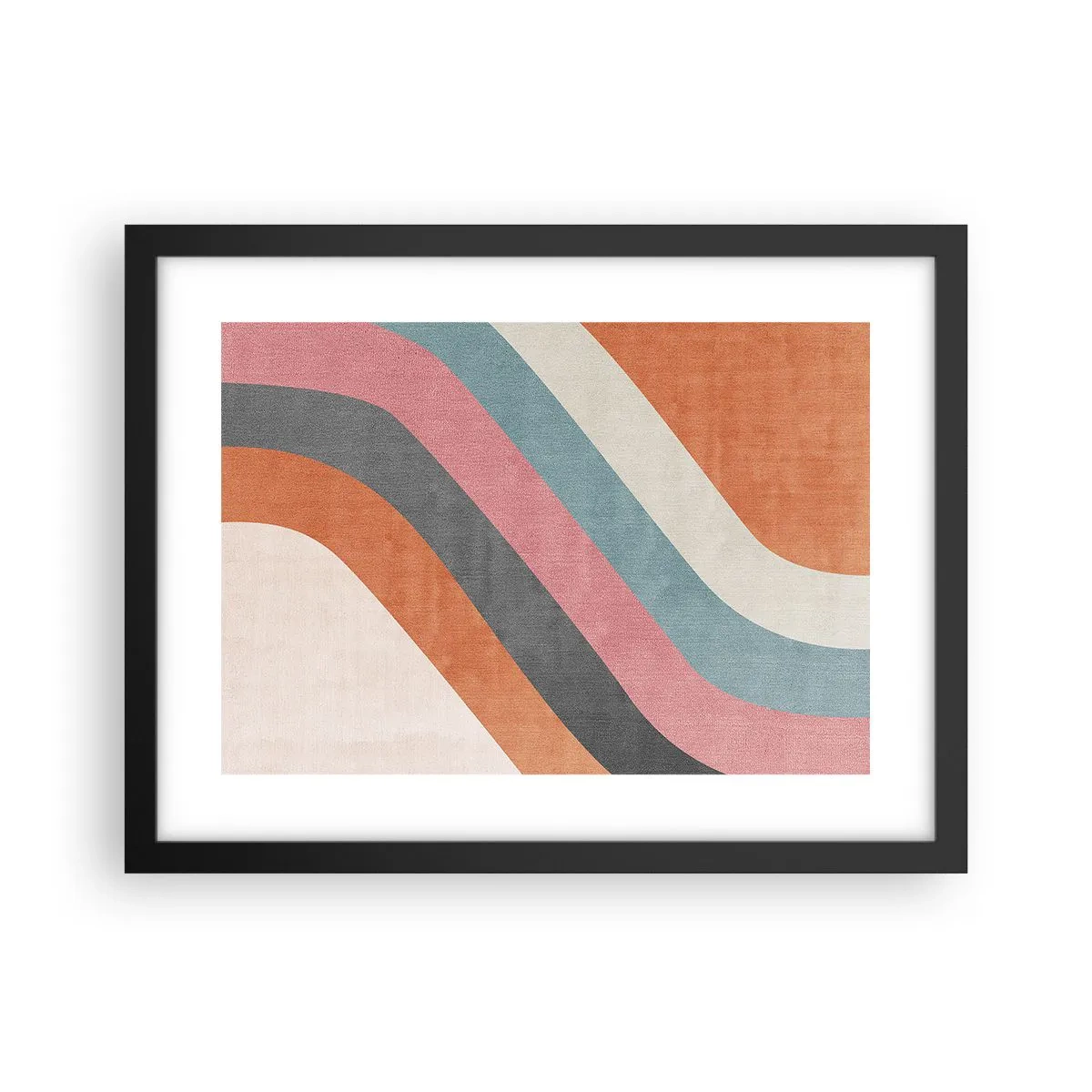 Póster en marco negro - Composición diagonal - movimiento - 40x30 cm