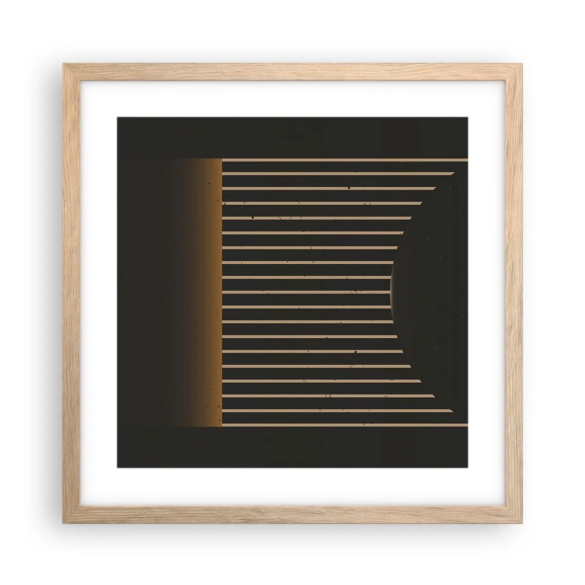 Póster en marco roble claro - Explorar la oscuridad - 40x40 cm