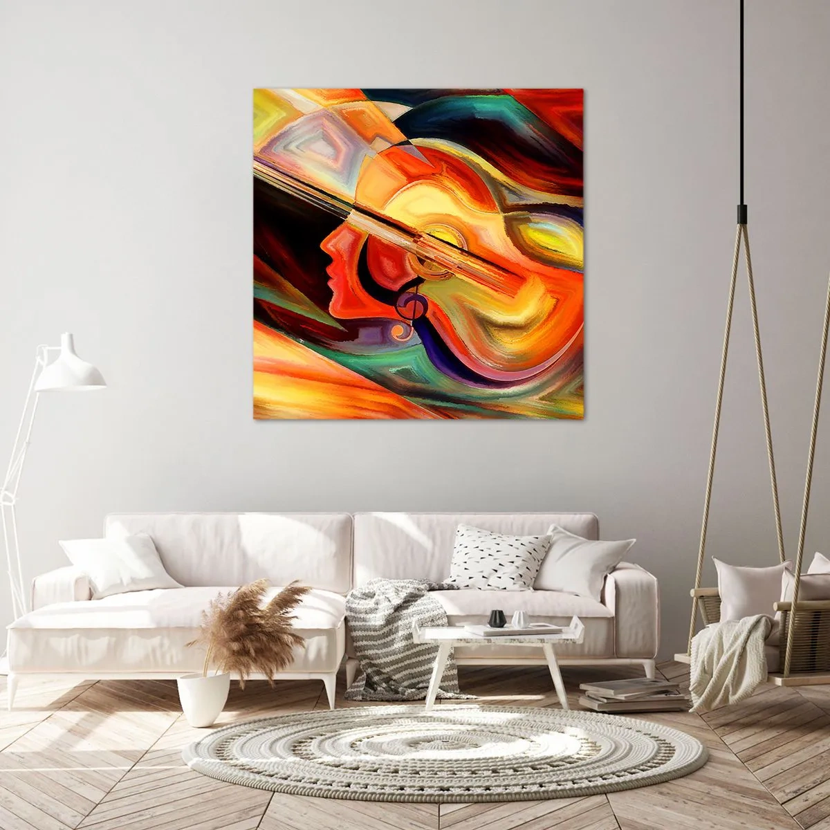Cuadro sobre lienzo - Impresión de Imagen - Juego musical - 40x40 cm
