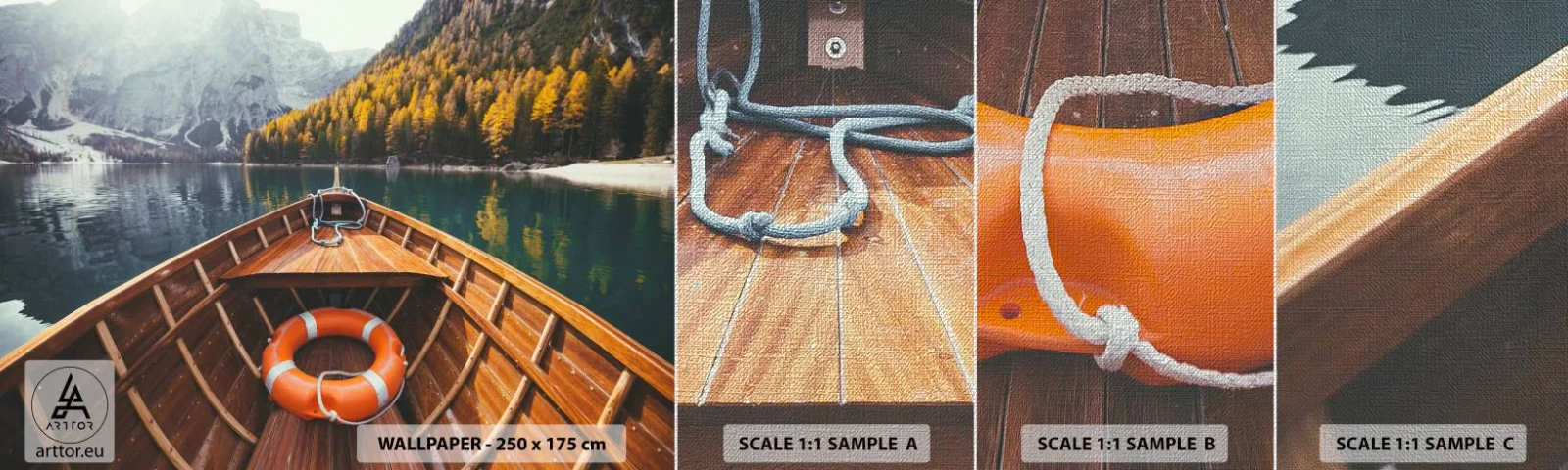 Muestra de fotomural Premium Canvas - Viaje a la montaña - Paisaje, Montañas, Alpes - 100x30 cm