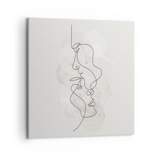 Cuadro sobre lienzo - Impresión de Imagen - En un abrazo - 50x50 cm