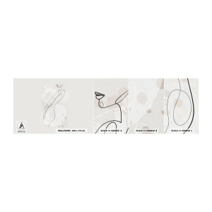 Muestra de fotomural autoadhesivo Deluxe Sticker - Una mirada no dice nada y al mismo tiempo lo dice todo - Gráficos, Arte lineal, Mujer - 100x30 cm