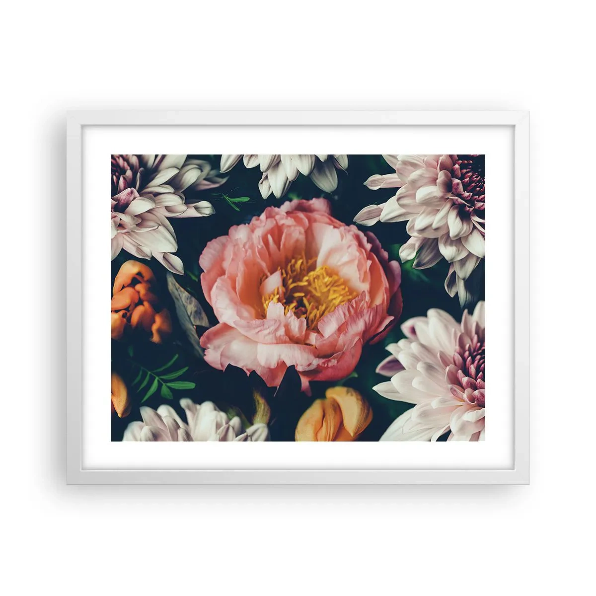 Póster en marco blanco - Con esplendor barroco - 50x40 cm