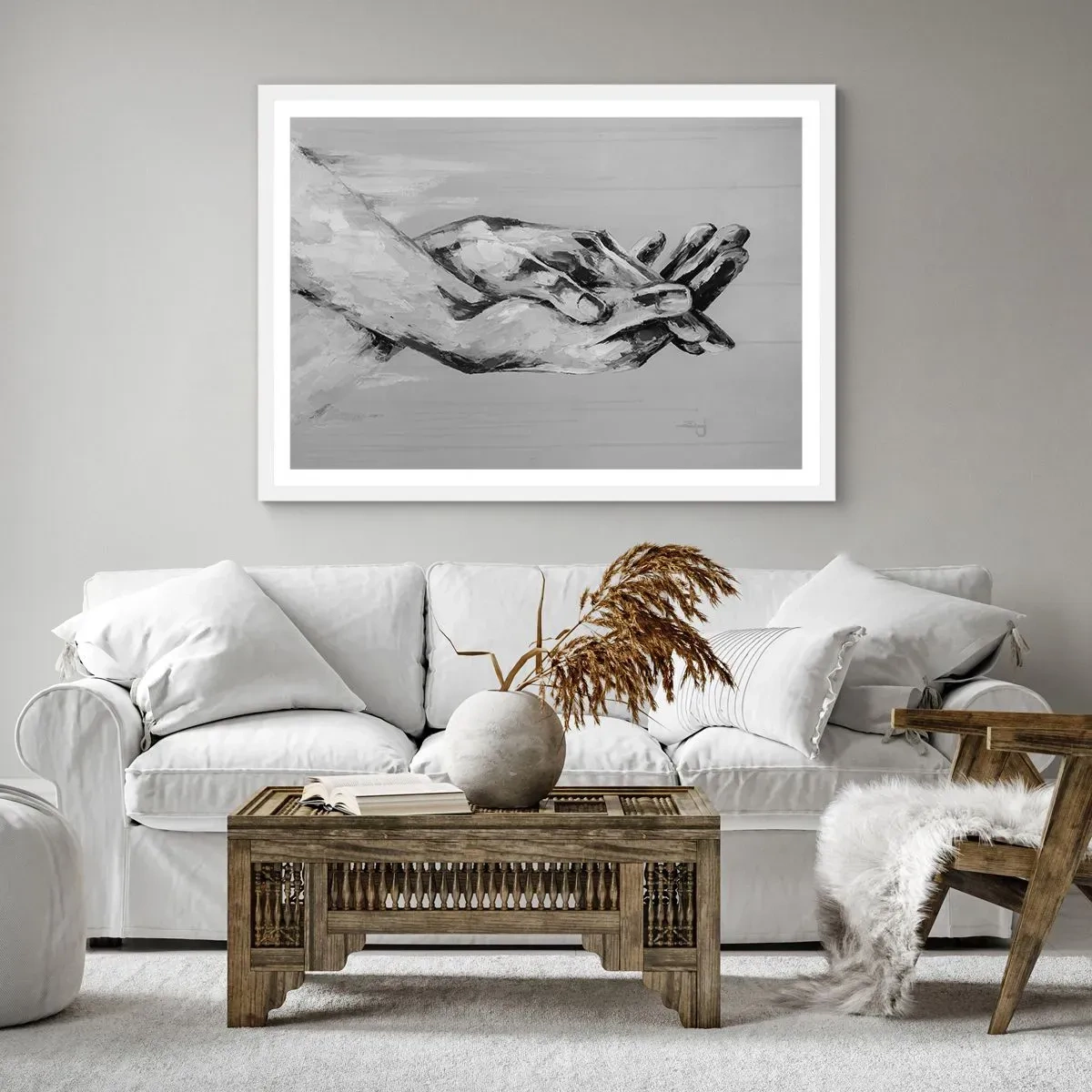 Póster en marco blanco - El comienzo... - 40x30 cm