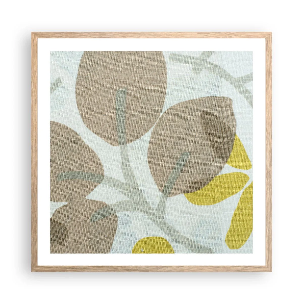 Póster en marco roble claro - Composición a pleno sol - 60x60 cm