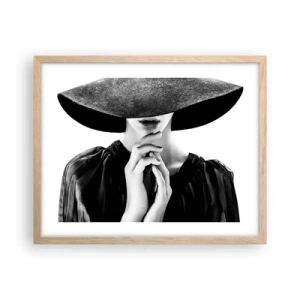 Póster en marco roble claro - Belleza oculta - 50x40 cm