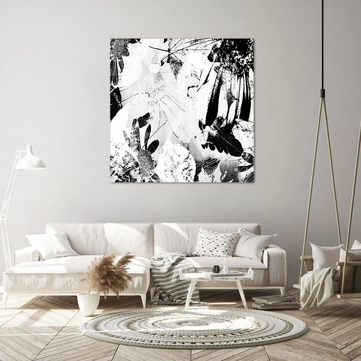 Cuadro sobre lienzo - Impresión de Imagen - Otoño en negativo - 50x50 cm
