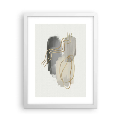 Póster en marco blanco - Persistencia y movimiento - 30x40 cm