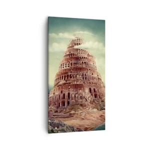 Cuadro sobre lienzo - Impresión de Imagen - La Torre de Babel - 55x100 cm