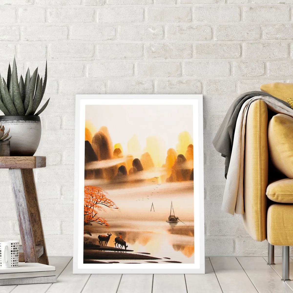 Póster en marco blanco - Más allá del Lejano Oriente - 70x100 cm