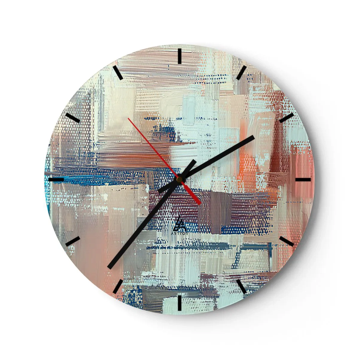Reloj de pared - Reloj de vidrio - Alcanzando la luz - 30x30 cm