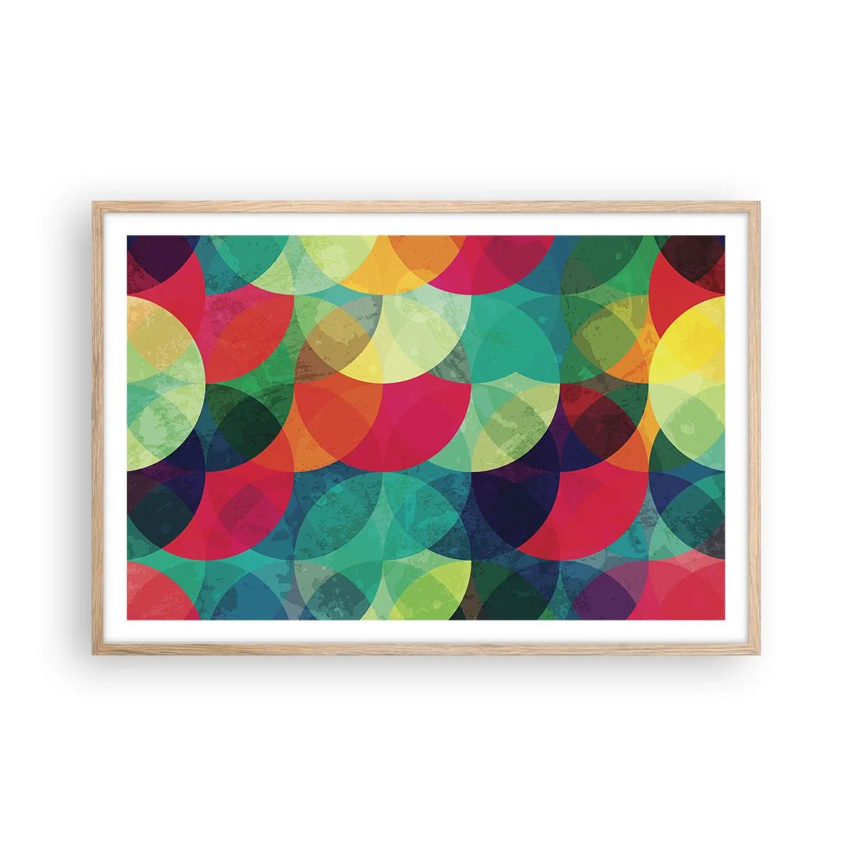 Póster en marco roble claro - Ascensión circular - 91x61 cm