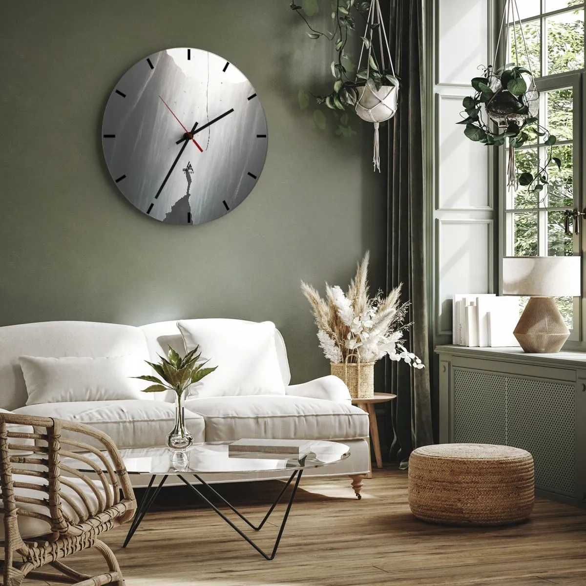 Reloj de pared - Reloj de vidrio - Siempre hay una salida - 30x30 cm